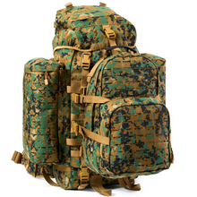 Load image into Gallery viewer, AKmax PLCE Pro 120L Military Tactical Modular Rucksack – Laser-Cut MOLLE Backpack, Hydration Ready (Camouflage / Marpat Woodland)