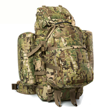 Load image into Gallery viewer, AKmax PLCE Pro 120L Military Tactical Modular Rucksack – Laser-Cut MOLLE Backpack, Hydration Ready (Camouflage / Marpat Woodland)