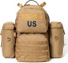 Load image into Gallery viewer, MOLLE Medium Rucksack – Coyote | 60L Modular Expedition Pack with External Frame and MOLLE Grid - AKmax