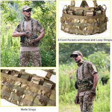 Load image into Gallery viewer, MOLLE Tactical Assault Panel – Full Multicam | Lightweight Modular Chest Rig with Matching Camo Webbing - AKmax