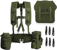Load image into Gallery viewer, ALICE Yoke Harness System – Olive Drab | Modular Shoulder & Waist Load-Bearing Set with Utility Pouches - AKmax