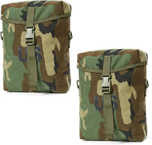 Load image into Gallery viewer, MOLLE Sustainment Pouches – Woodland Camo (2-Pack) | Classic Tactical Side Pouch Set for MOLLE Rucksacks - AKmax