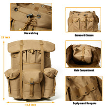Load image into Gallery viewer, Akmax Akmax Alice Large Pack Survival Combat ALICE Rucksack Backpack Coyote - AKmax Military
