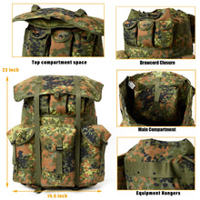 Load image into Gallery viewer, Akmax Alice Large Pack Survival Combat ALICE Rucksack Backpack Flecktarn Camo - AKmax Military