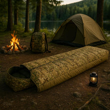 Load image into Gallery viewer, MT British Army Pattern 1958 Style Sleeping Bag – Military Tactical Roll-up Sleep System with Compression Sack, Waterproof & Warm, Outdoor Survival Gear Multi-Terrain