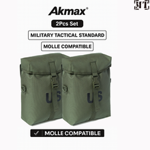 Load image into Gallery viewer, AKmax MOLLE Sustainment Pouches – Comouflage (2-Pack) | Modular Side Pouch Set for Tactical Backpacks & Loadouts - AKmax