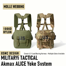 Load image into Gallery viewer, AKmax Military Tactical ALICE Yoke & Butt Pack – Army Combat Utility Waist Belt Pouch for Outdoor Survival Hiking