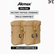 Load image into Gallery viewer, AKmax MOLLE Sustainment Pouches – Comouflage (2-Pack) | Modular Side Pouch Set for Tactical Backpacks & Loadouts - AKmax