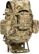 Load image into Gallery viewer, Iraklis External Frame Rucksack – Multicam | 90L Heavy-Duty MOLLE Pack with Folding Load Shelf – Herakles Series - AKmax