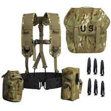 Load image into Gallery viewer, AKmax Military ALICE Yoke Shoulder Strap with Belt, Utility Army Butt Pack and Canteen & Magazine Pouch set for Outdoor Backpack