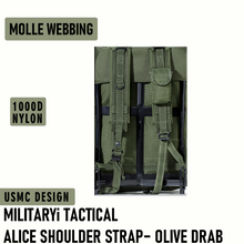 Load image into Gallery viewer, AKmax Military Tactical ALICE Backpack Shoulder Straps – Army LC-1 Padded Harness for Medium & Large Rucksack Frame