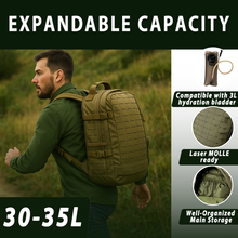 画像をギャラリービューアに読み込む, ILBE 2.0 Assault Pack 45L – Olive Drab Tactical Backpack with Laser-Cut MOLLE Panels & Hydration System for Outdoor, Military, Hiking