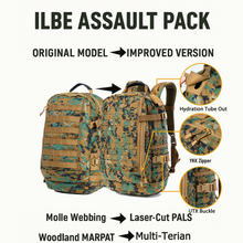 画像をギャラリービューアに読み込む, ILBE 2.0 Assault Pack 45L – Marpat woodland Tactical Backpack with Laser-Cut MOLLE Panels & Hydration System for Outdoor, Military, Hiking