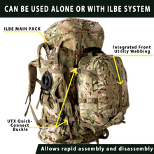 画像をギャラリービューアに読み込む, ILBE 2.0 Assault Pack 45L – Camouflage Tactical Backpack with Laser-Cut MOLLE Panels & Hydration Compatibility for Outdoor, Military, Hiking