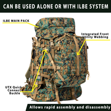 画像をギャラリービューアに読み込む, ILBE 2.0 Assault Pack 45L – Marpat woodland Tactical Backpack with Laser-Cut MOLLE Panels & Hydration System for Outdoor, Military, Hiking