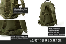 画像をギャラリービューアに読み込む, ILBE 2.0 Assault Pack 45L – Olive Drab Tactical Backpack with Laser-Cut MOLLE Panels & Hydration System for Outdoor, Military, Hiking