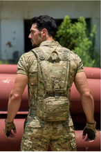 Load image into Gallery viewer, FILBE2.0 Hydration Pack – Tactical Water Carrier with Laser-Cut MOLLE Panels & Padded Harness for Military & Outdoor Use