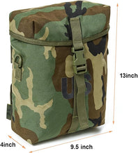 Load image into Gallery viewer, MOLLE Sustainment Pouches – Woodland Camo (2-Pack) | Classic Tactical Side Pouch Set for MOLLE Rucksacks - AKmax