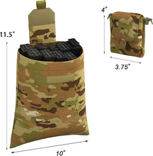 Load image into Gallery viewer, MT 2PCS Military MOLLE Drop Dump Pouch – Tactical Roll-Up Foldable Magazine Utility Pouch, Ripstop Nylon, Mesh Bottom Design, Compatible with MOLLE System - AKmax