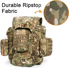 Load image into Gallery viewer, Iraklis External Frame Rucksack – Multicam | 90L Heavy-Duty MOLLE Pack with Folding Load Shelf – Herakles Series - AKmax