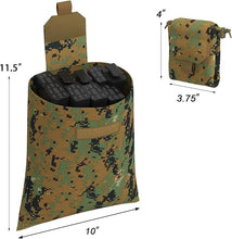 Load image into Gallery viewer, MT 2PCS Military MOLLE Drop Dump Pouch – Tactical Roll-Up Foldable Magazine Utility Pouch, Ripstop Nylon, Mesh Bottom Design, Compatible with MOLLE System - AKmax