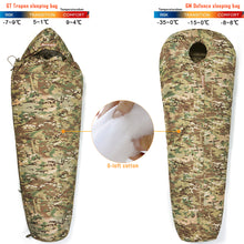 Load image into Gallery viewer, MT Modular Sleeping Bag System 2.0 with Bivy Cover, Mummy Sleep Bag for All Seasons Multicam tourist Sleep bag - AKmax