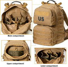 Load image into Gallery viewer, MOLLE Medium Rucksack – Coyote | 60L Modular Expedition Pack with External Frame and MOLLE Grid - AKmax