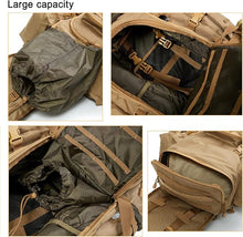 Load image into Gallery viewer, MT Military Hunting Rucksack with Detachable Rifle Carry System – 77L Backpack with Aluminum External Frame for Camping, Hunting, and Hiking