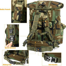 Load image into Gallery viewer, ALICE Pack Large Size – Woodland Camo Classic Camouflage Rucksack with External Frame - AKmax