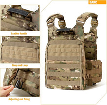 Load image into Gallery viewer, MOLLE Modular Tactical Vest – Multicam | Adjustable Quick-Release Plate Carrier with MOLLE PALS Grid - AKmax