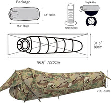 Load image into Gallery viewer, Compact BiVy Tent – Multicam | Waterproof Survival Shelter with TPU Stargazing Window & BiVy-Grade Shell - AKmax