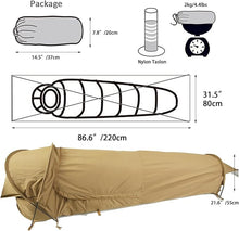 画像をギャラリービューアに読み込む, Compact BiVy Tent – Coyote | Waterproof Survival Shelter with TPU Stargazing Window & BiVy-Grade Shell