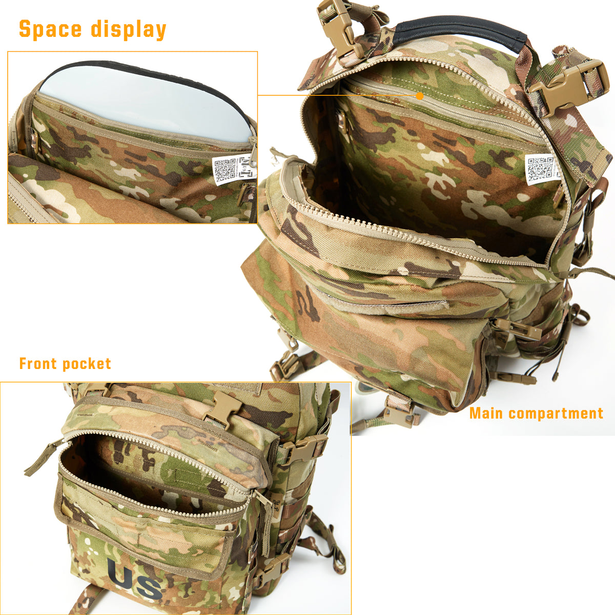 MOLLE Assault Pack – OCP Camo with Coyote Webbing | 30L