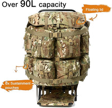 Load image into Gallery viewer, ALICE Pro Pack – Multicam | 90L Modular Backpack with Heavy-Duty Frame & Cargo Shelf - AKmax