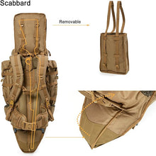 Load image into Gallery viewer, MT Military Hunting Rucksack with Detachable Rifle Carry System – 77L Backpack with Aluminum External Frame for Camping, Hunting, and Hiking