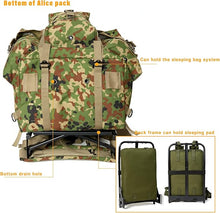 Load image into Gallery viewer, ALICE Pack Large Size – JGSDF Camouflage Japanese Flecktarn Rucksack with Frame Support - AKmax