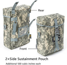 Load image into Gallery viewer, MOLLE Large Rucksack – UCP | Full Tactical Backpack System with Frame, Pouches & Waist Pack - AKmax