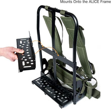 Load image into Gallery viewer, Cargo Shelf for ALICE Pack Frame – Olive Drab | Load Support Plate with Adjustable Lashing Strap - AKmax