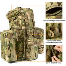 Load image into Gallery viewer, AKmax PLCE Tactical Backpack 120L with Internal Frame, Military Rucksack for Outdoor, Hiking, Survival