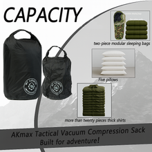 Load image into Gallery viewer, AKmax Waterproof Air Mod Compression Sack – Fits USGI Sleep System, 82cm Vacuum Dry Sack for Military, Camping & Hiking