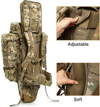 Load image into Gallery viewer, MT Military Hunting Rucksack with Detachable Rifle Carry System – 77L Backpack with Aluminum External Frame for Camping, Hunting, and Hiking