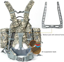 Load image into Gallery viewer, MOLLE Medium Rucksack – UCP | Modular 60L Load Pack with Frame Support in Universal Camo - AKmax