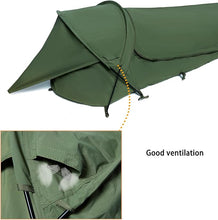 Load image into Gallery viewer, Compact BiVy Tent – Olive Drab | Ultralight Waterproof Survival Shelter with Stargazing Window & Tactical Green Shell - AKmax