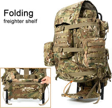Load image into Gallery viewer, Iraklis External Frame Rucksack – Multicam | 90L Heavy-Duty MOLLE Pack with Folding Load Shelf – Herakles Series - AKmax