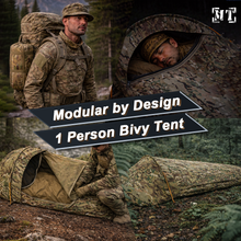 画像をギャラリービューアに読み込む, MT Pathfinder Military Bivy Tent – Stealth Compact Single-Pole Hooped Shelter for Modular Sleeping Bags, Waterproof Breathable Outer Shell with Mosquito Net, Lightweight Tactical Camping Tent