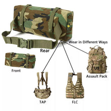 Load image into Gallery viewer, MOLLE Large Rucksack – Woodland Camo | Full Field Pack with Frame, Harness, Side Pouches & Waist Pack - AKmax