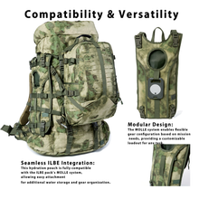 Load image into Gallery viewer, USMC ILBE Hydration Carrier – Multi-Terrain Camo, Includes 3L Bladder, Military MOLLE Water Pack