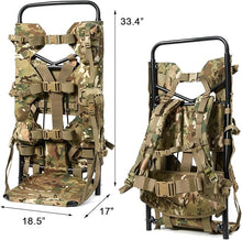 Load image into Gallery viewer, Iraklis External Frame Rucksack – Multicam | 90L Heavy-Duty MOLLE Pack with Folding Load Shelf – Herakles Series - AKmax