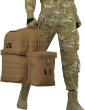 Load image into Gallery viewer, MOLLE Medium Rucksack – Coyote | 60L Modular Expedition Pack with External Frame and MOLLE Grid - AKmax