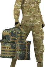 Load image into Gallery viewer, MOLLE Medium Rucksack – Flecktarn Camo | Modular 60L Load Pack with External Frame for Forest Terrain - AKmax